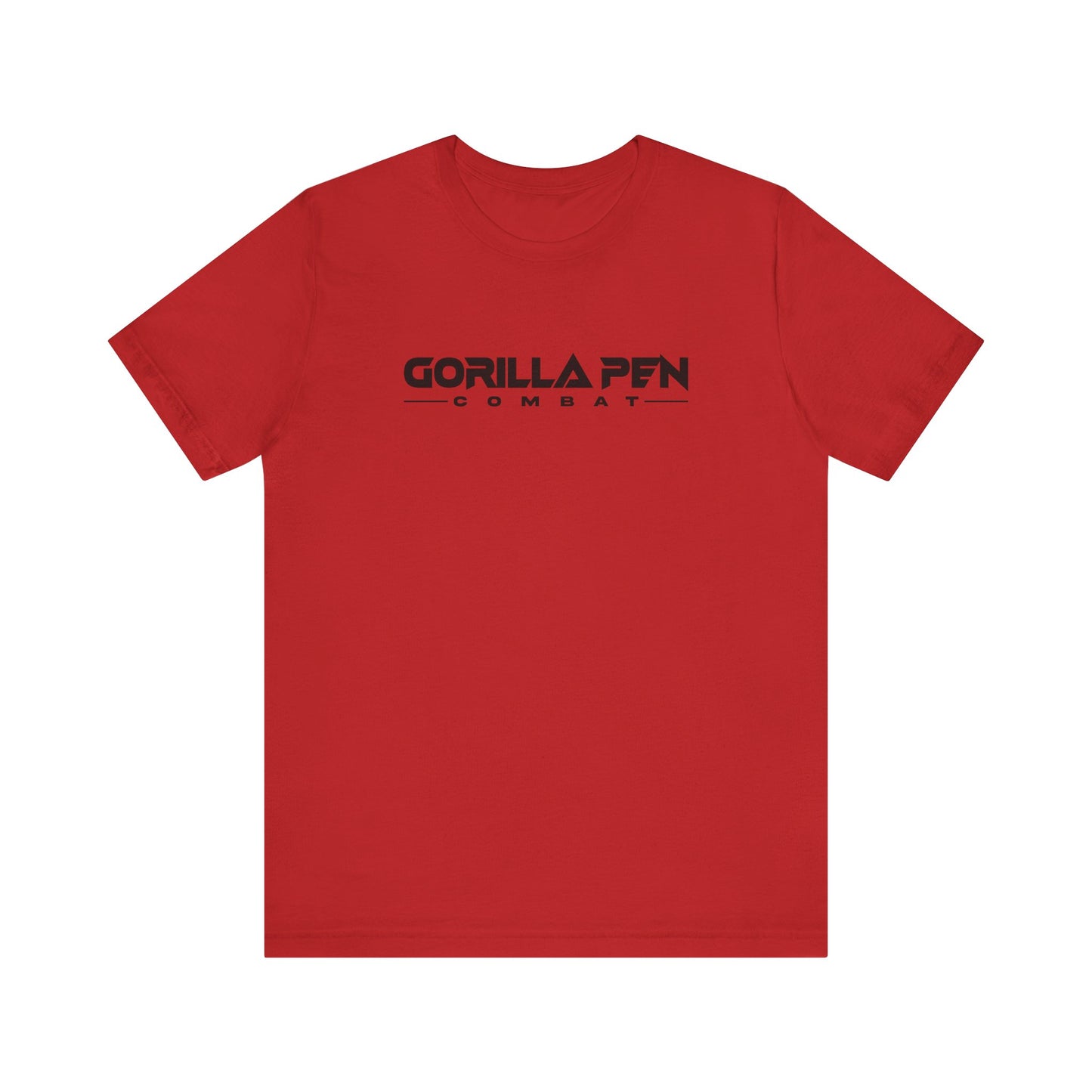 Gorilla Combat Throwback Logo Tee Black on Red