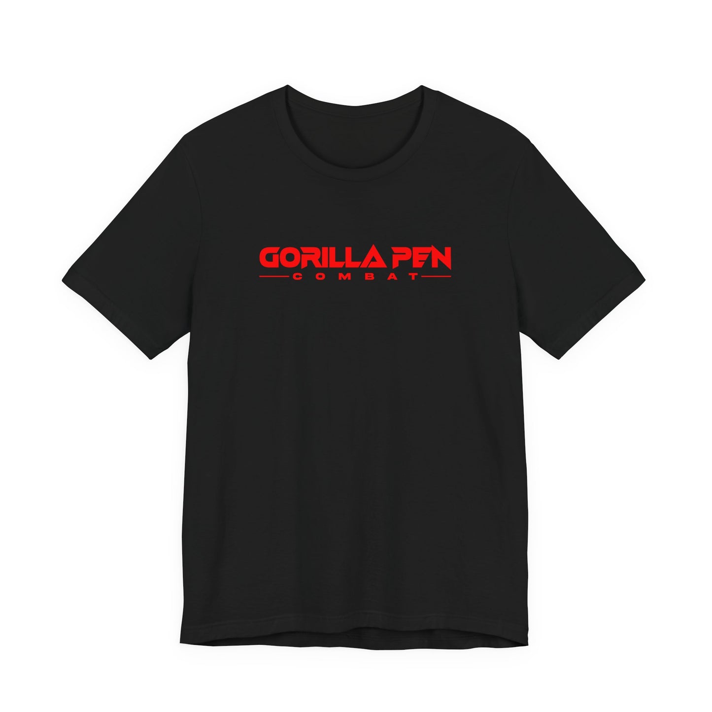 Gorilla Pen Combat Throwback Logo Red on Black Tee