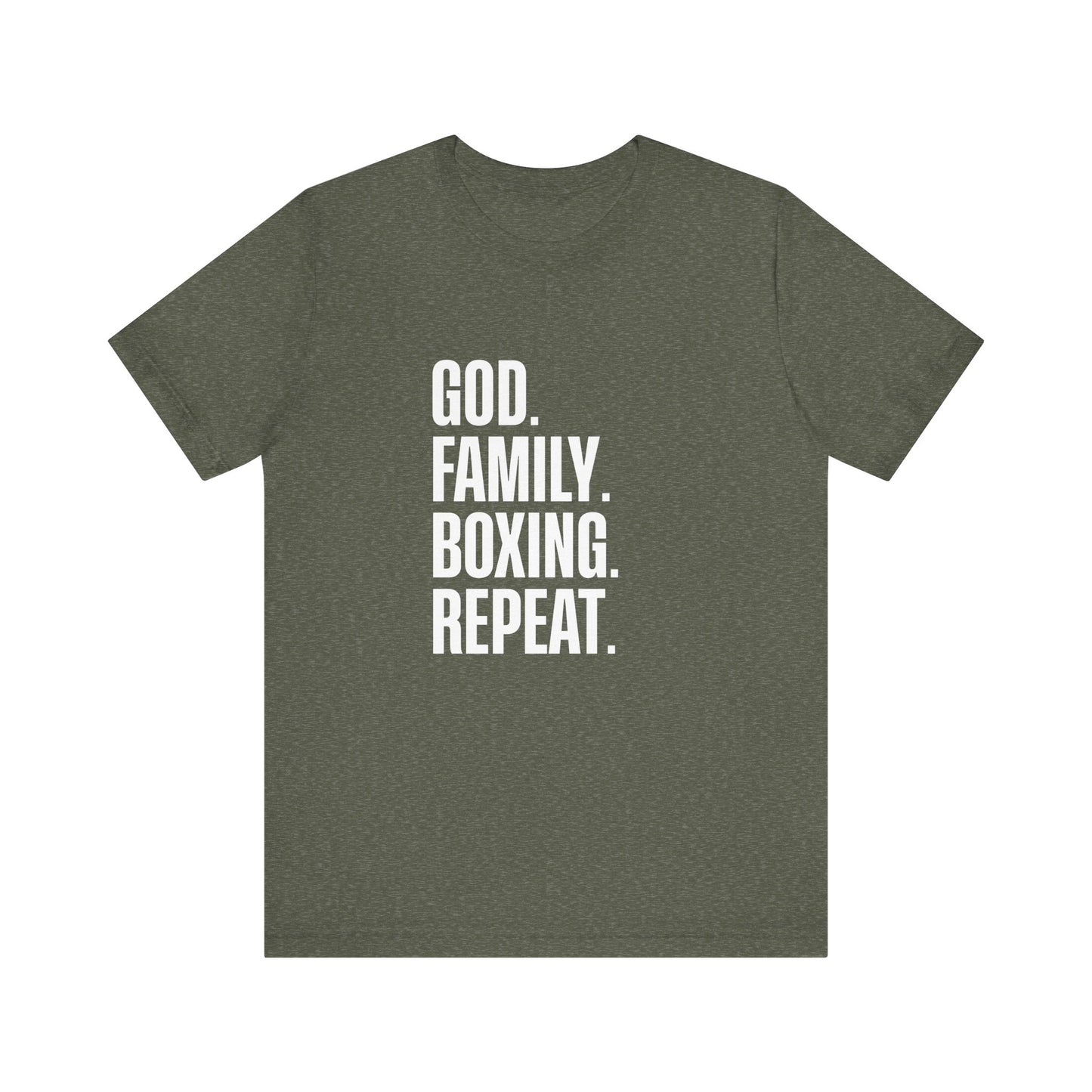 God. Family. Boxing. Repeat. T-Shirt