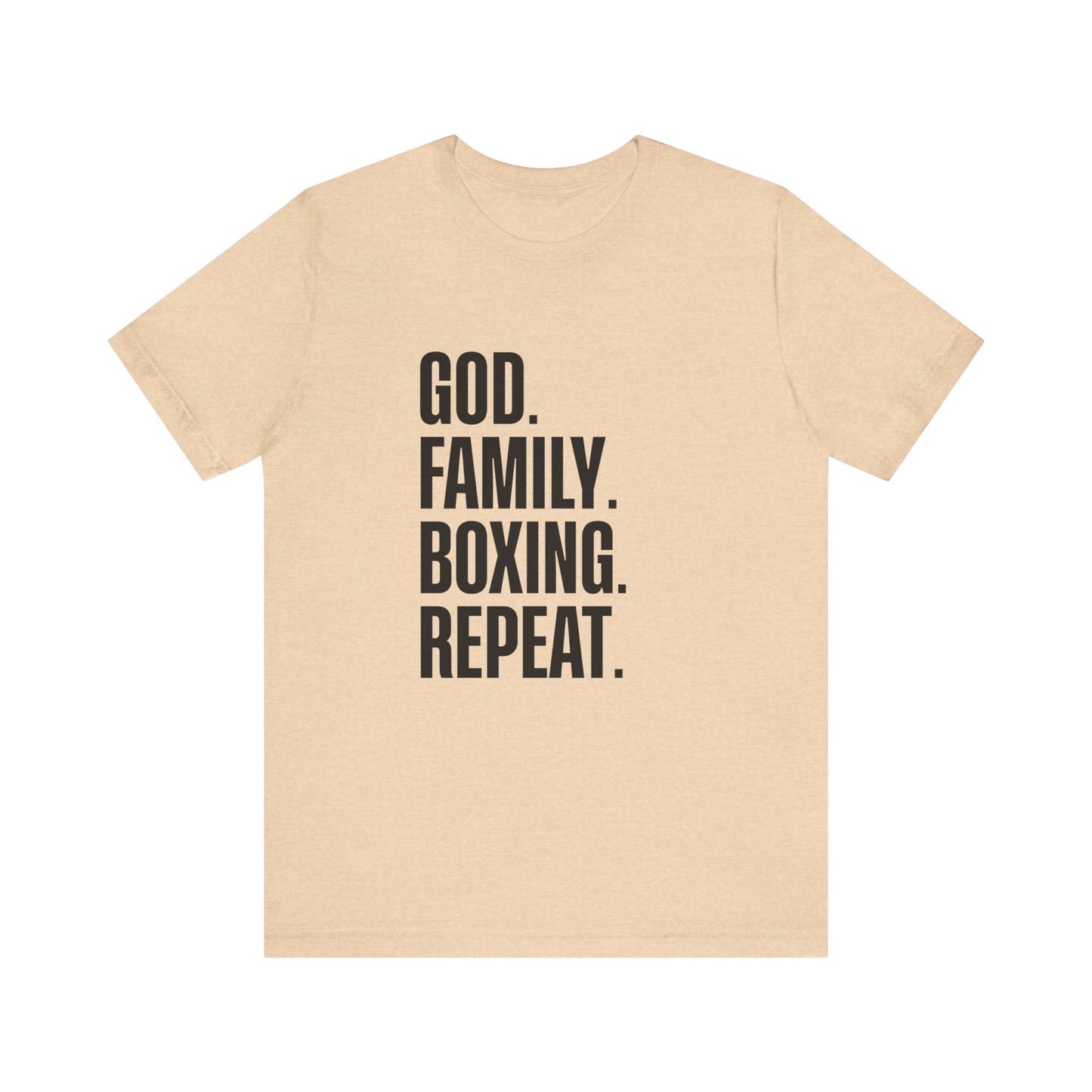God. Family. Boxing. Repeat. T-Shirt