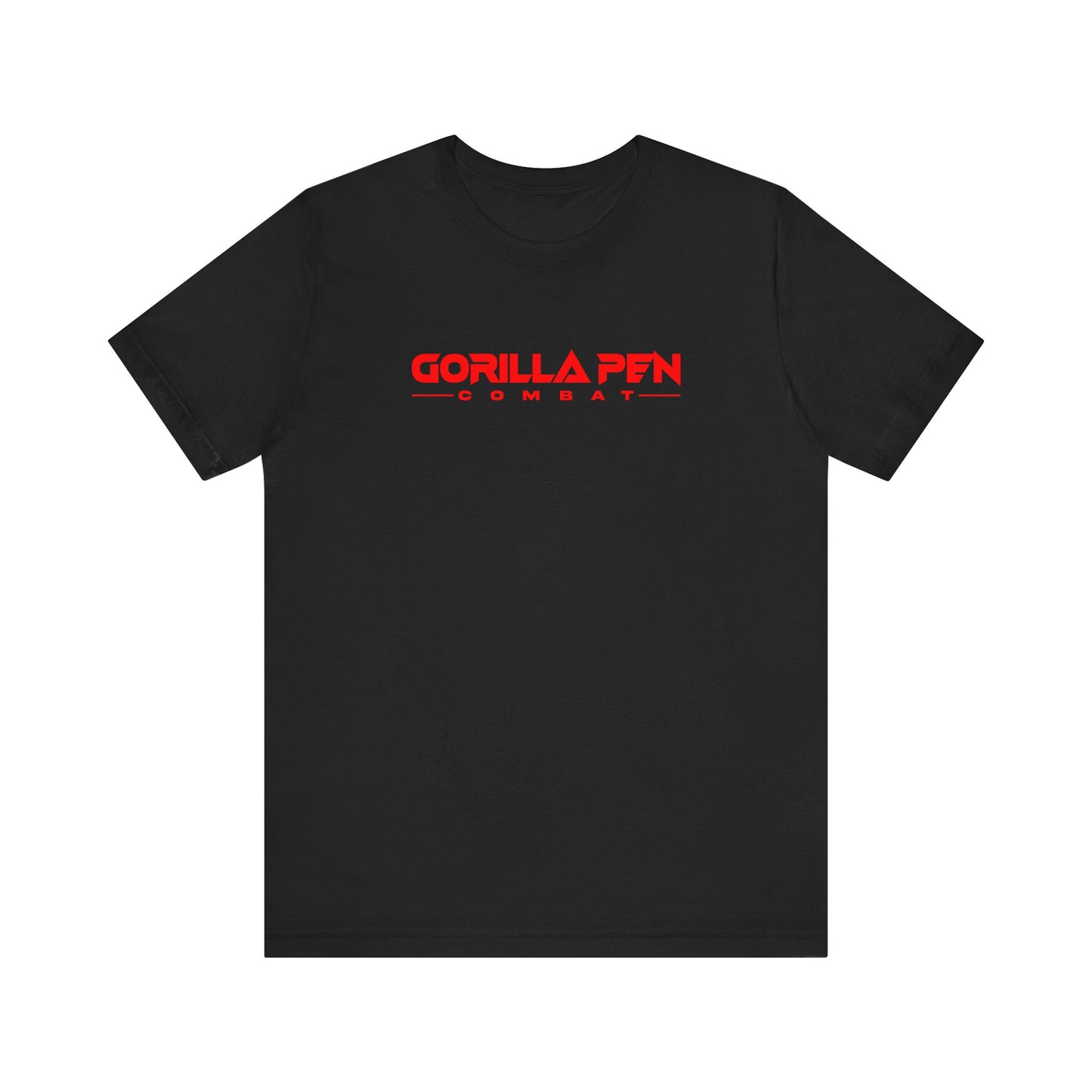 Gorilla Pen Combat Throwback Logo Red on Black Tee