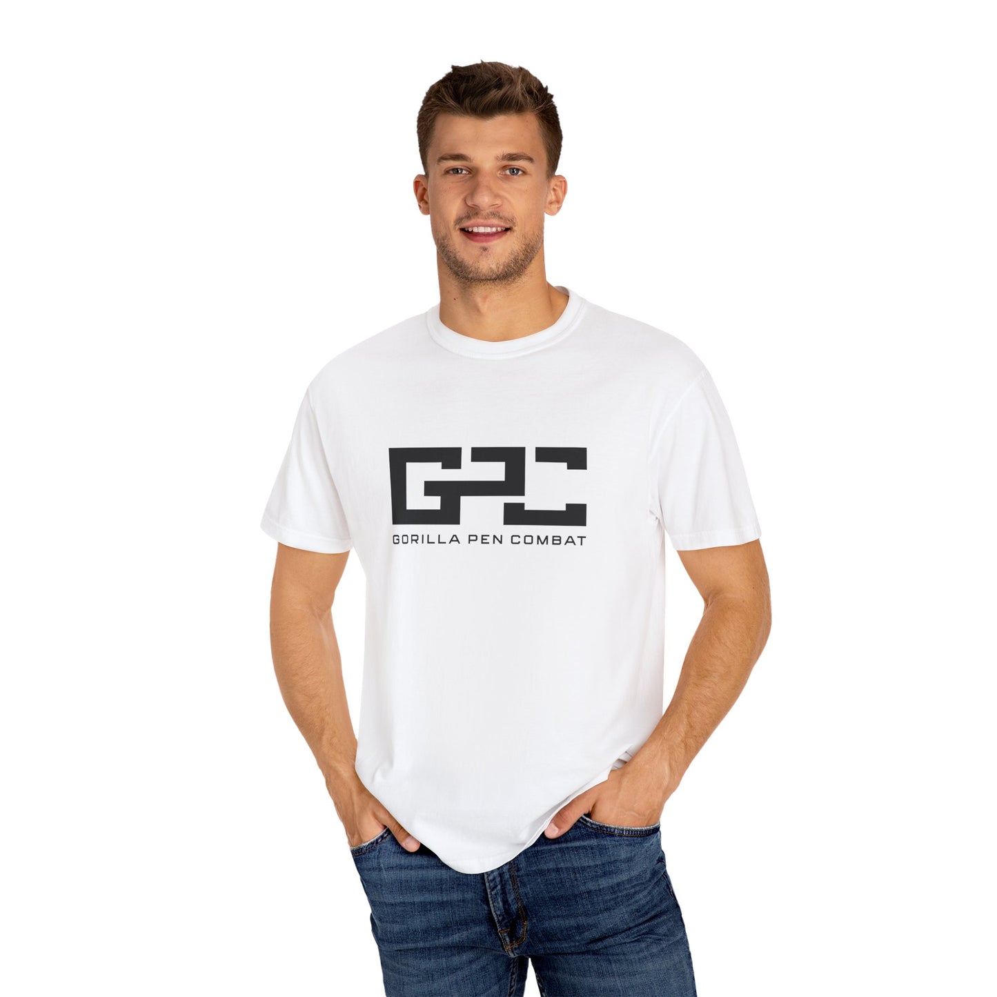 Gorilla Pen Combat Black Logo Tee 100% Cotton