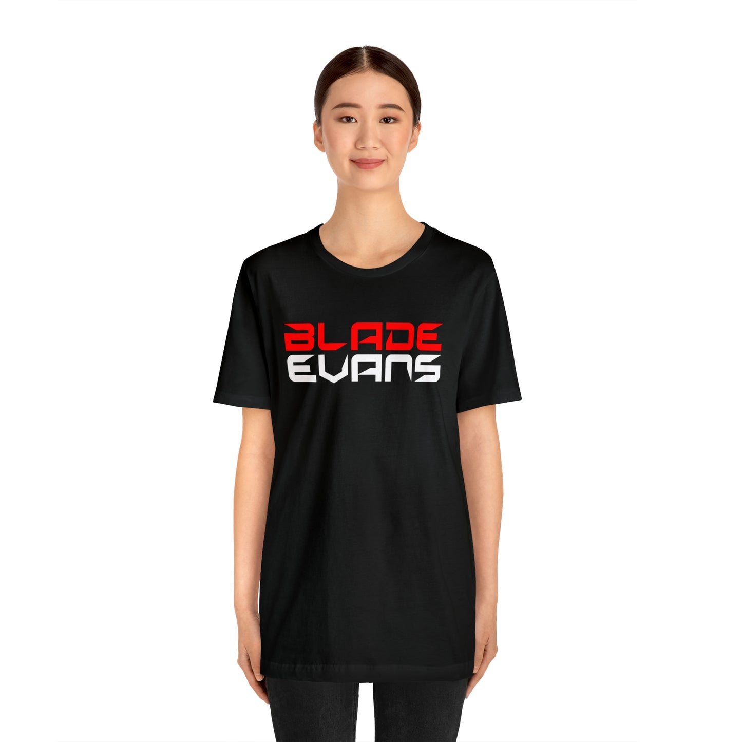Brandon "Blade" Evans Black Fight Tee with Red/White Logo