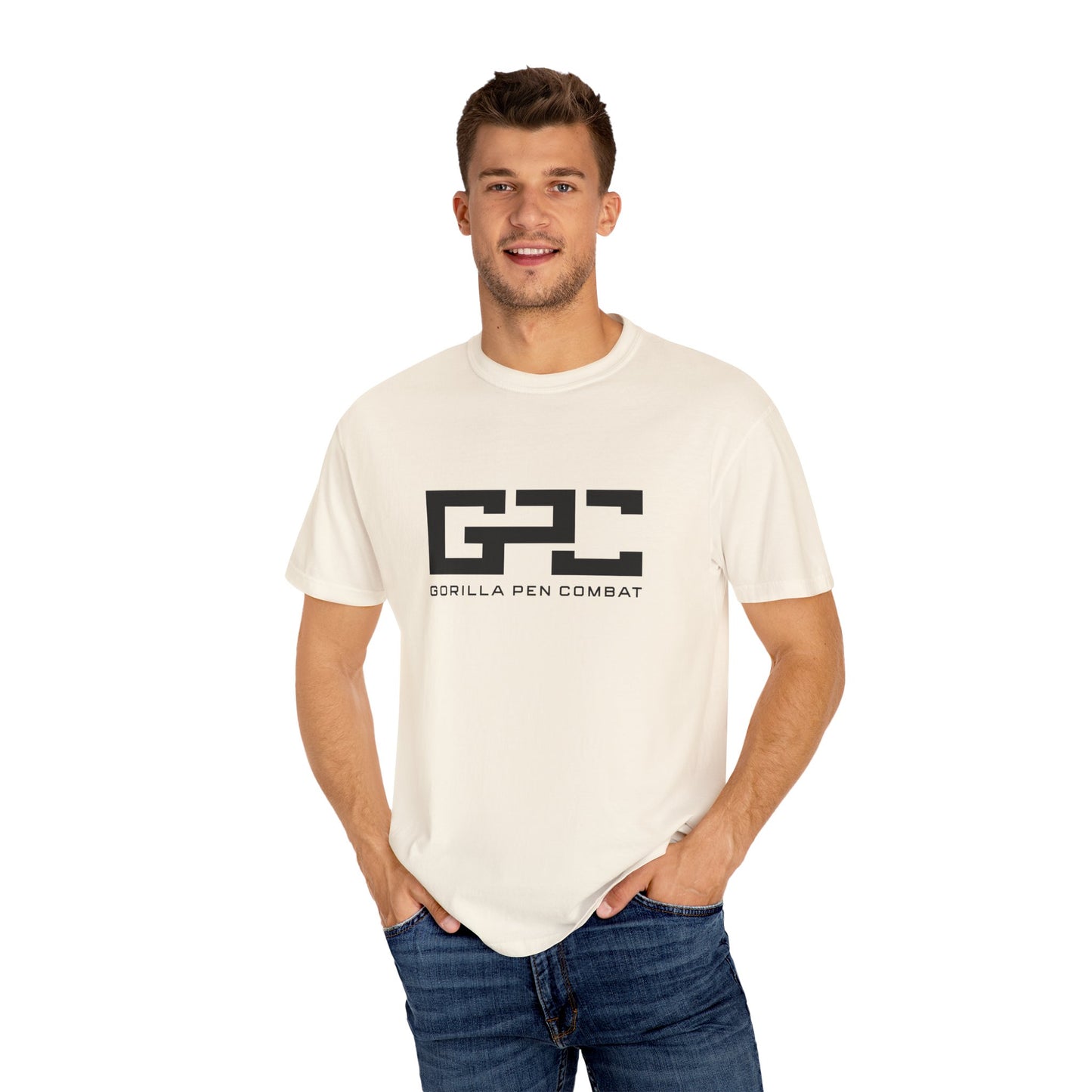 Gorilla Pen Combat Black Logo Tee 100% Cotton