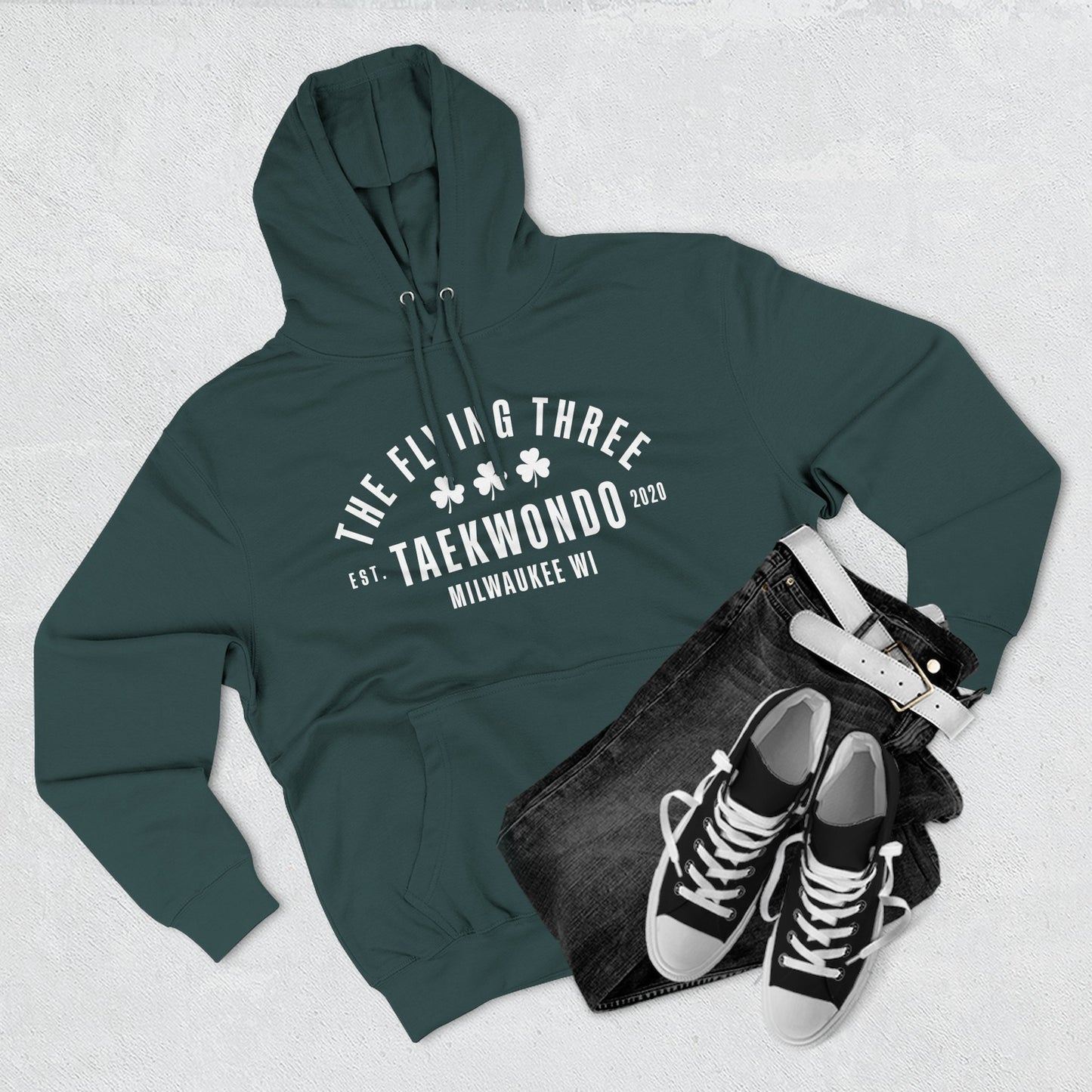 Taekwondo Club Hoodie — "The Flying Three" Milwaukee Fleece Hoodie