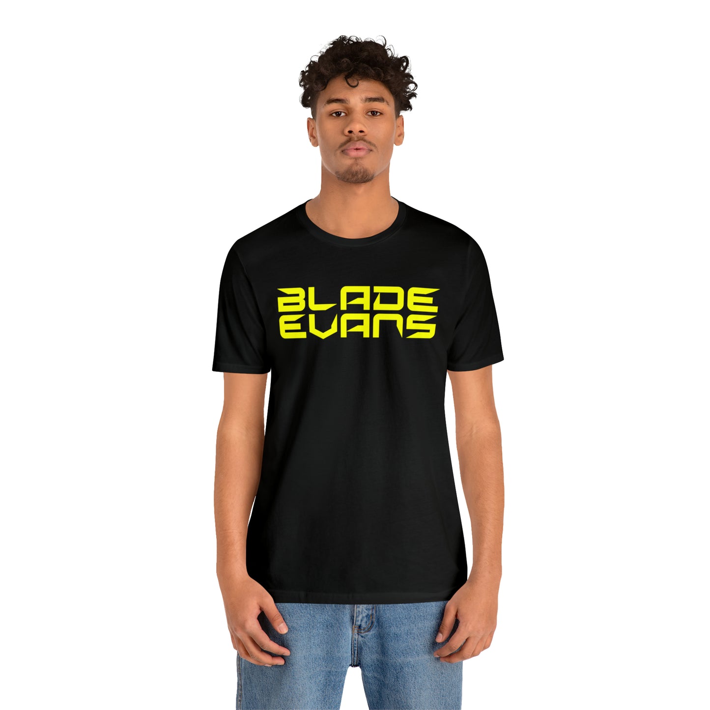 Brandon "Blade" Evans Black Fight Tee with Yellow Logo