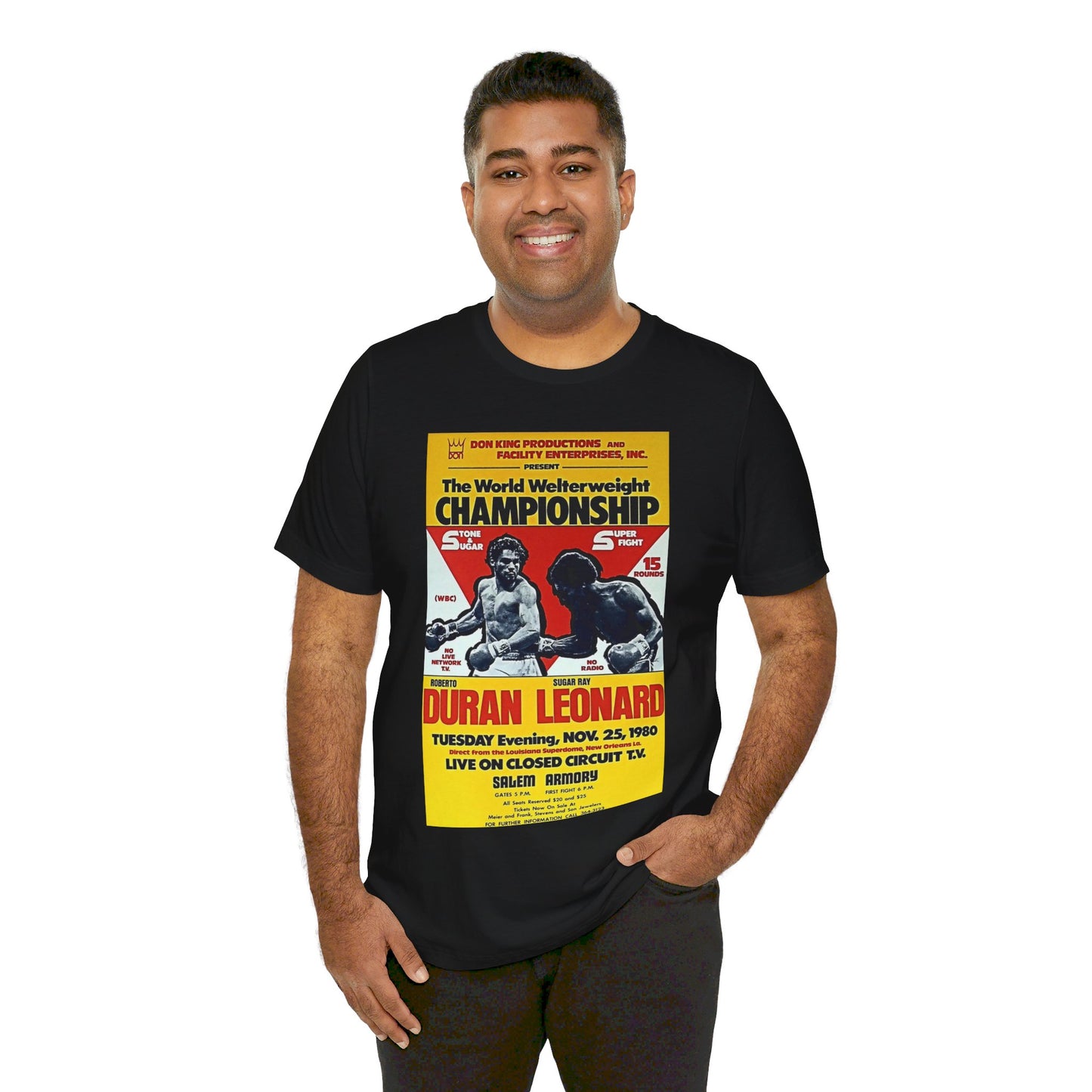 Roberto Duran Vs Sugar Ray Leonard Championship Poster T Shirt