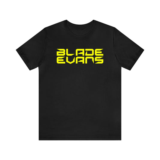 Brandon "Blade" Evans Black Fight Tee with Yellow Logo