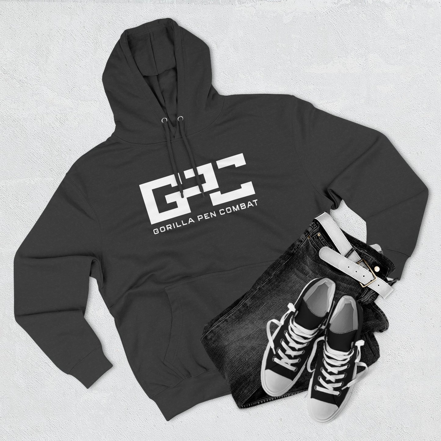 Gorilla Pen Combat  Logo Three-Panel Fleece Hoodie