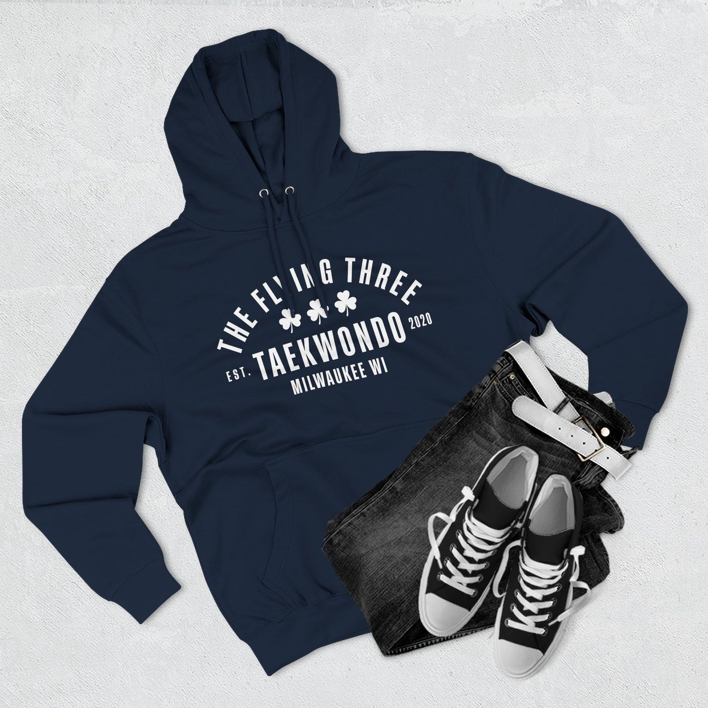 Taekwondo Club Hoodie — "The Flying Three" Milwaukee Fleece Hoodie
