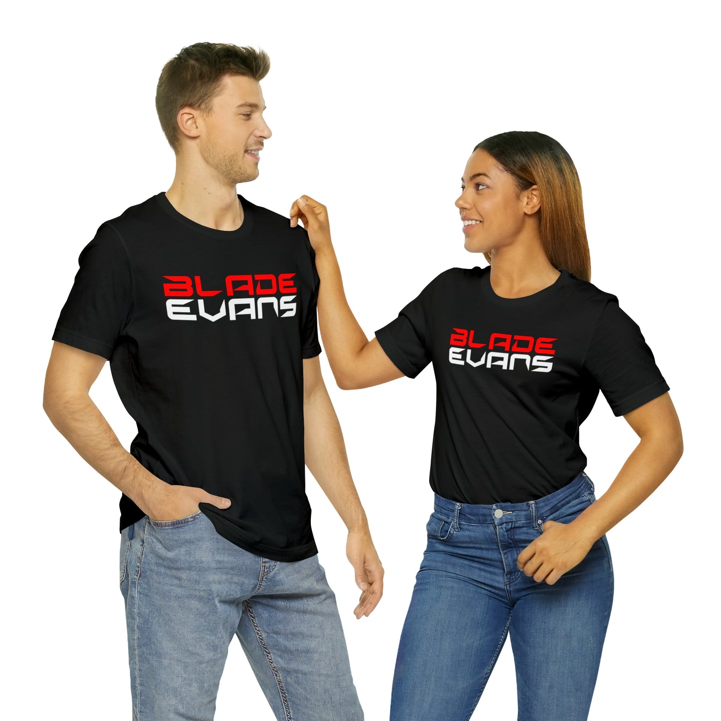 Brandon "Blade" Evans Black Fight Tee with Red/White Logo