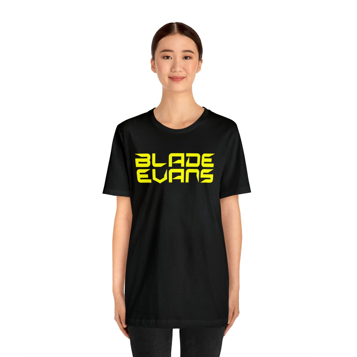 Brandon "Blade" Evans Black Fight Tee with Yellow Logo