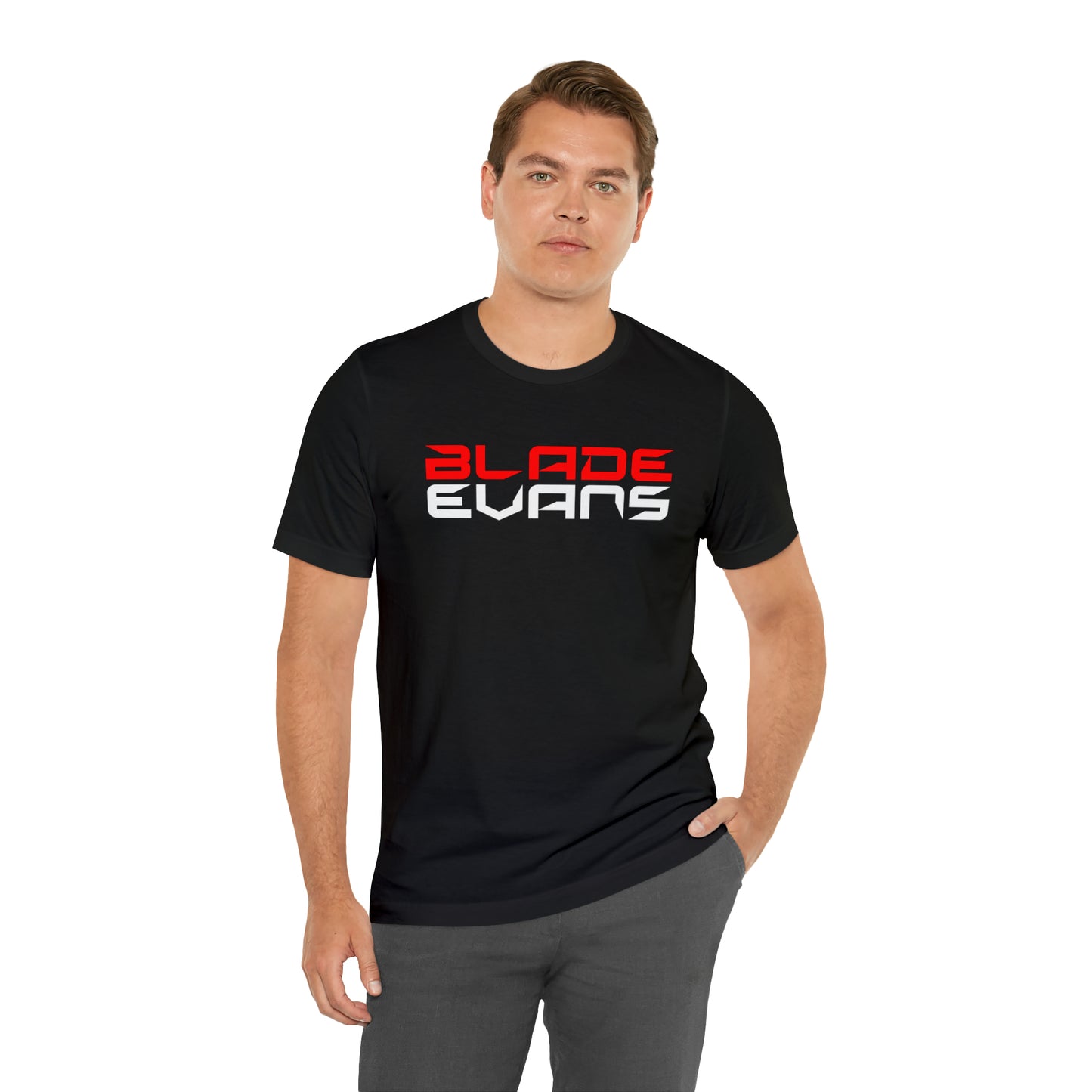 Brandon "Blade" Evans Black Fight Tee with Red/White Logo