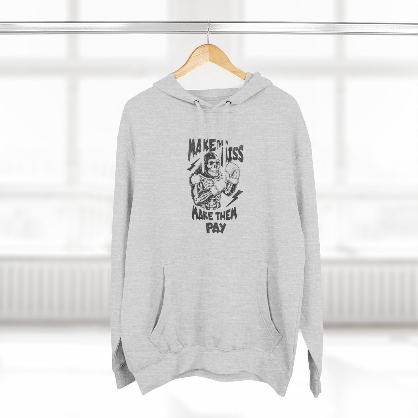 "Make 'Em Miss, Make 'Em Pay" Gorilla Pen Combat Graphic Hoodie