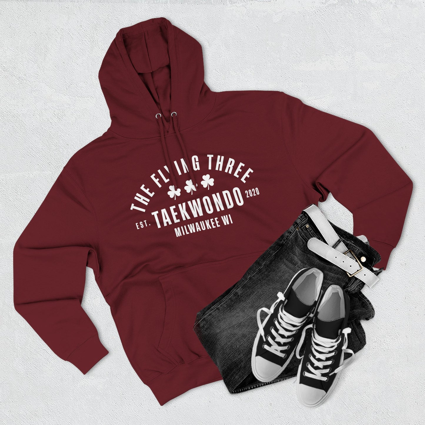 Taekwondo Club Hoodie — "The Flying Three" Milwaukee Fleece Hoodie