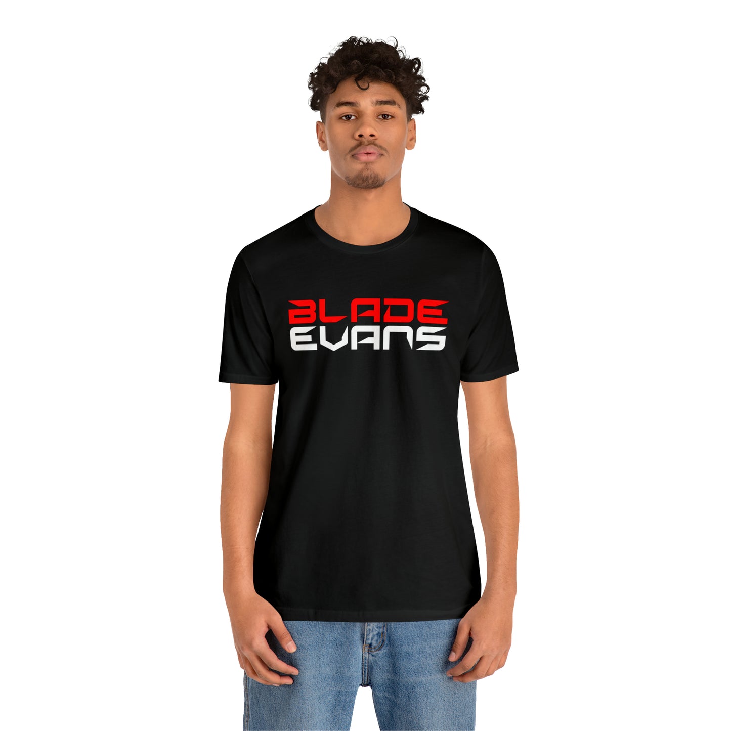 Brandon "Blade" Evans Black Fight Tee with Red/White Logo