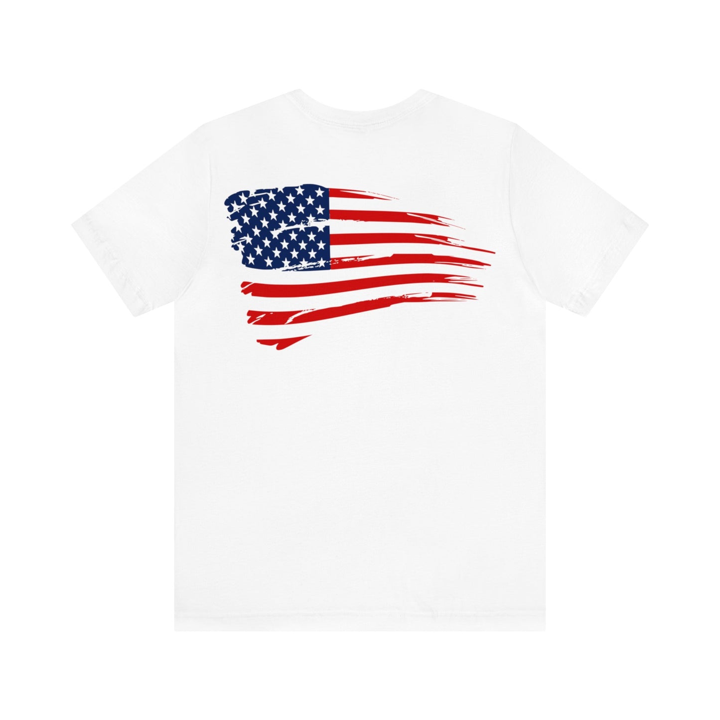 Aeden Metcalf White Fight Tee with American Flag