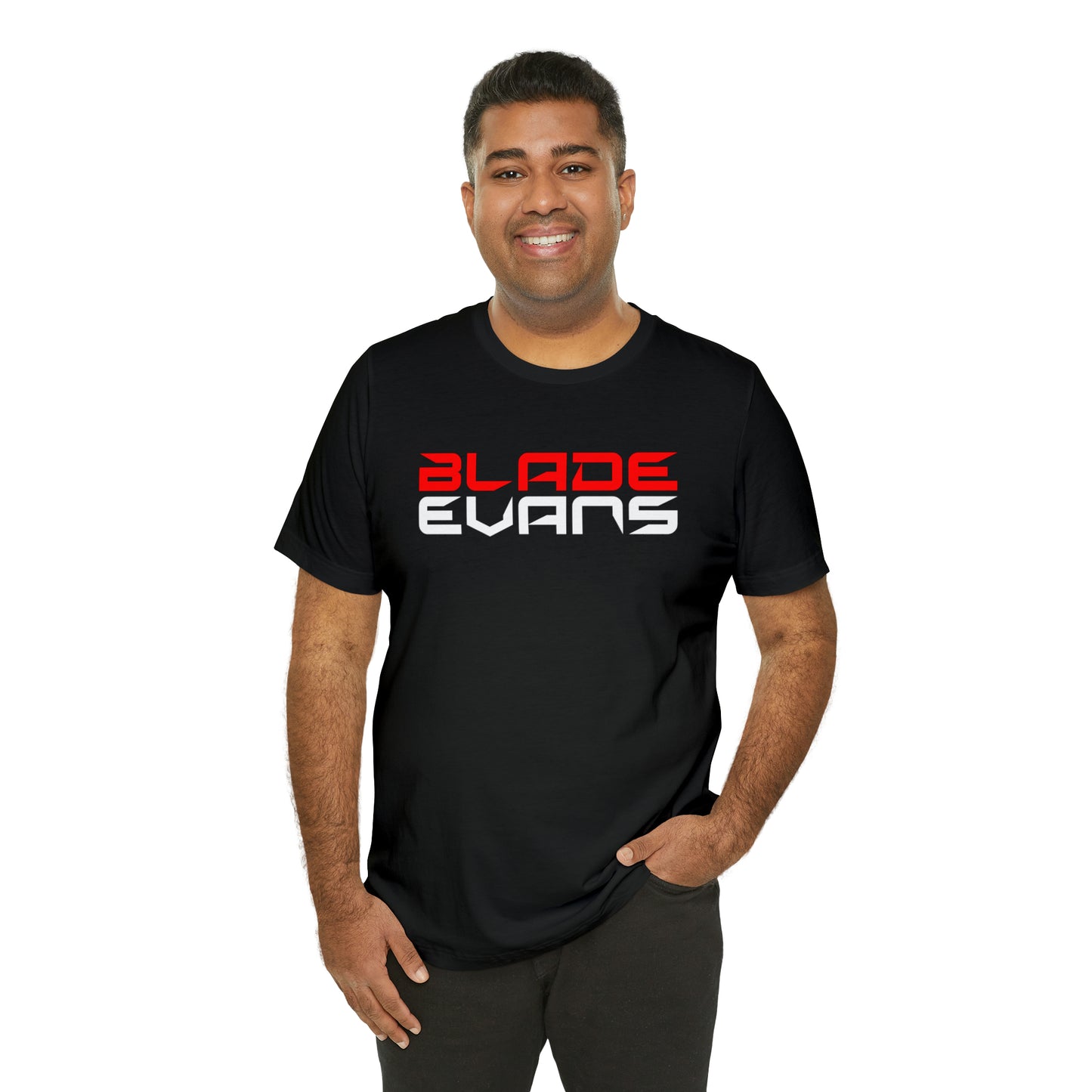 Brandon "Blade" Evans Black Fight Tee with Red/White Logo