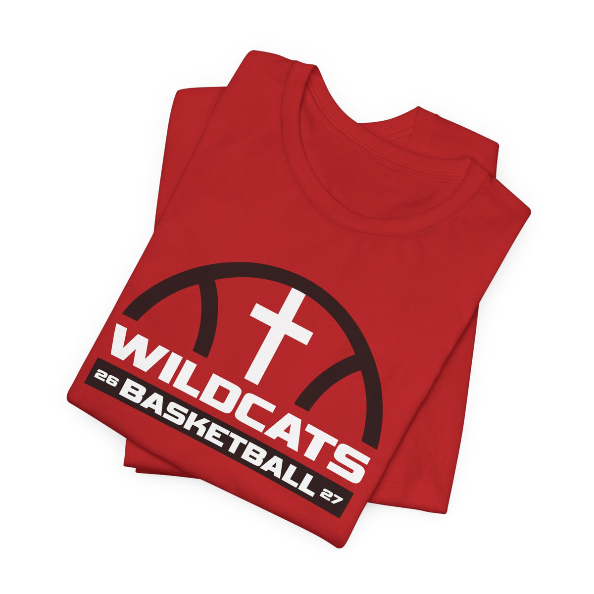 DM Wildcats Basketball Red Graphic Tee