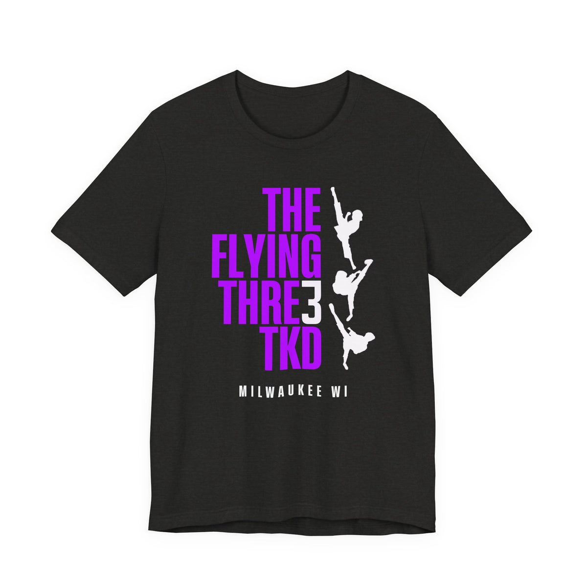 The Flying Three TKD T‑Shirt Purple Alternate