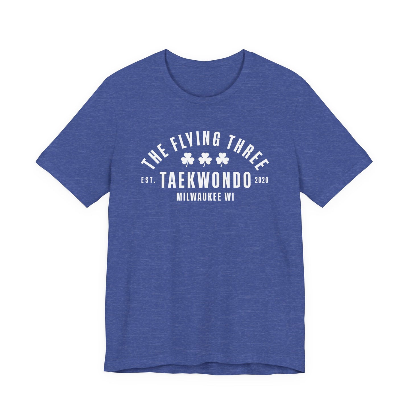 "The Flying Three" Taekwondo Old School White Logo Tee