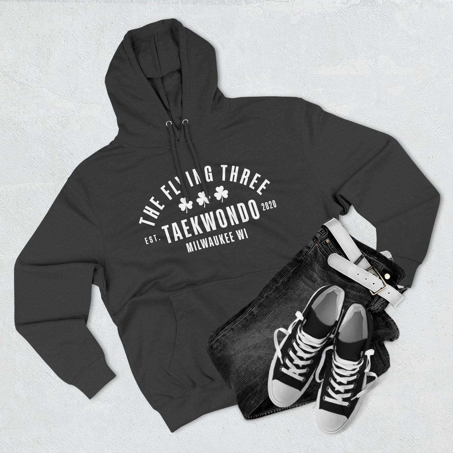 Taekwondo Club Hoodie — "The Flying Three" Milwaukee Fleece Hoodie
