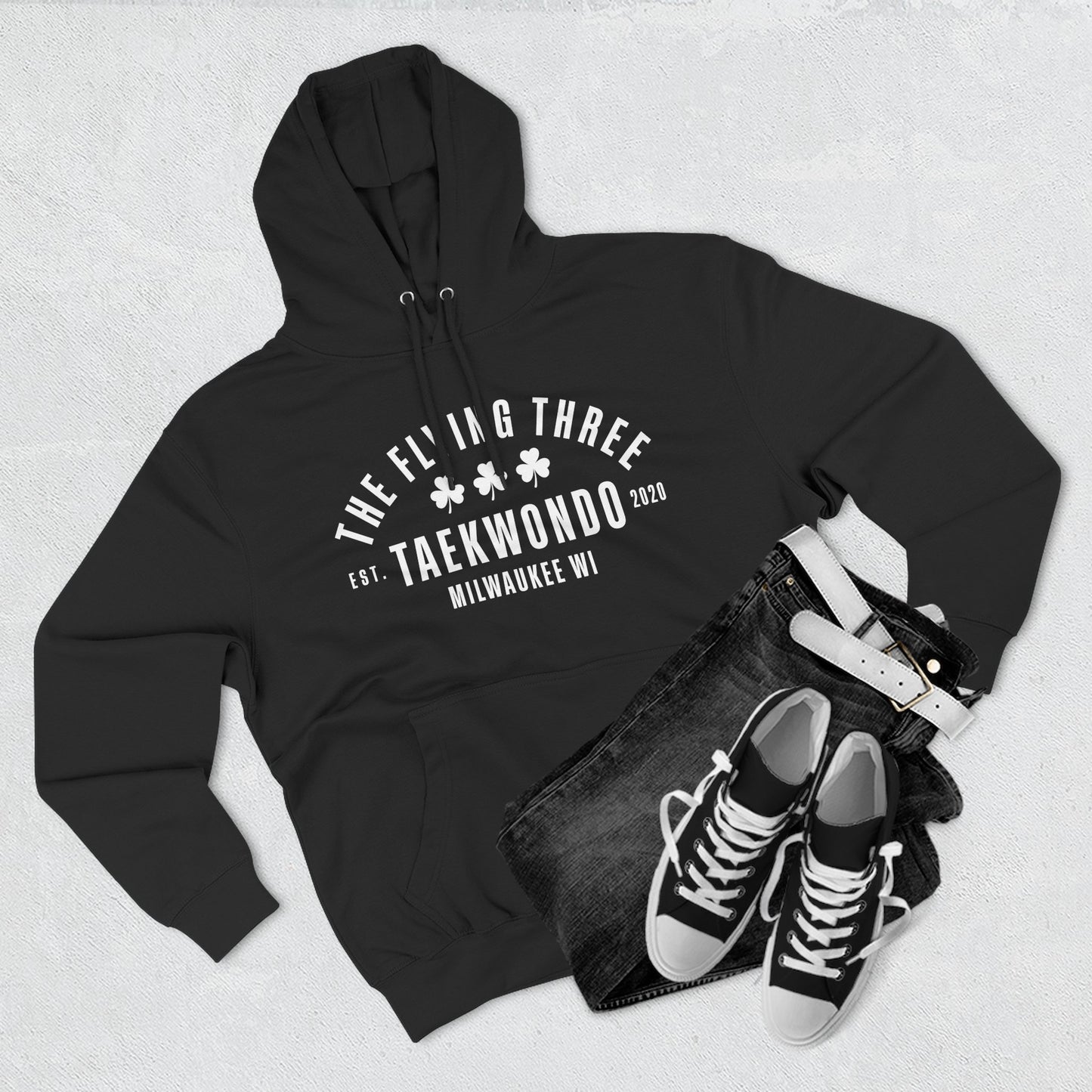 Taekwondo Club Hoodie — "The Flying Three" Milwaukee Fleece Hoodie