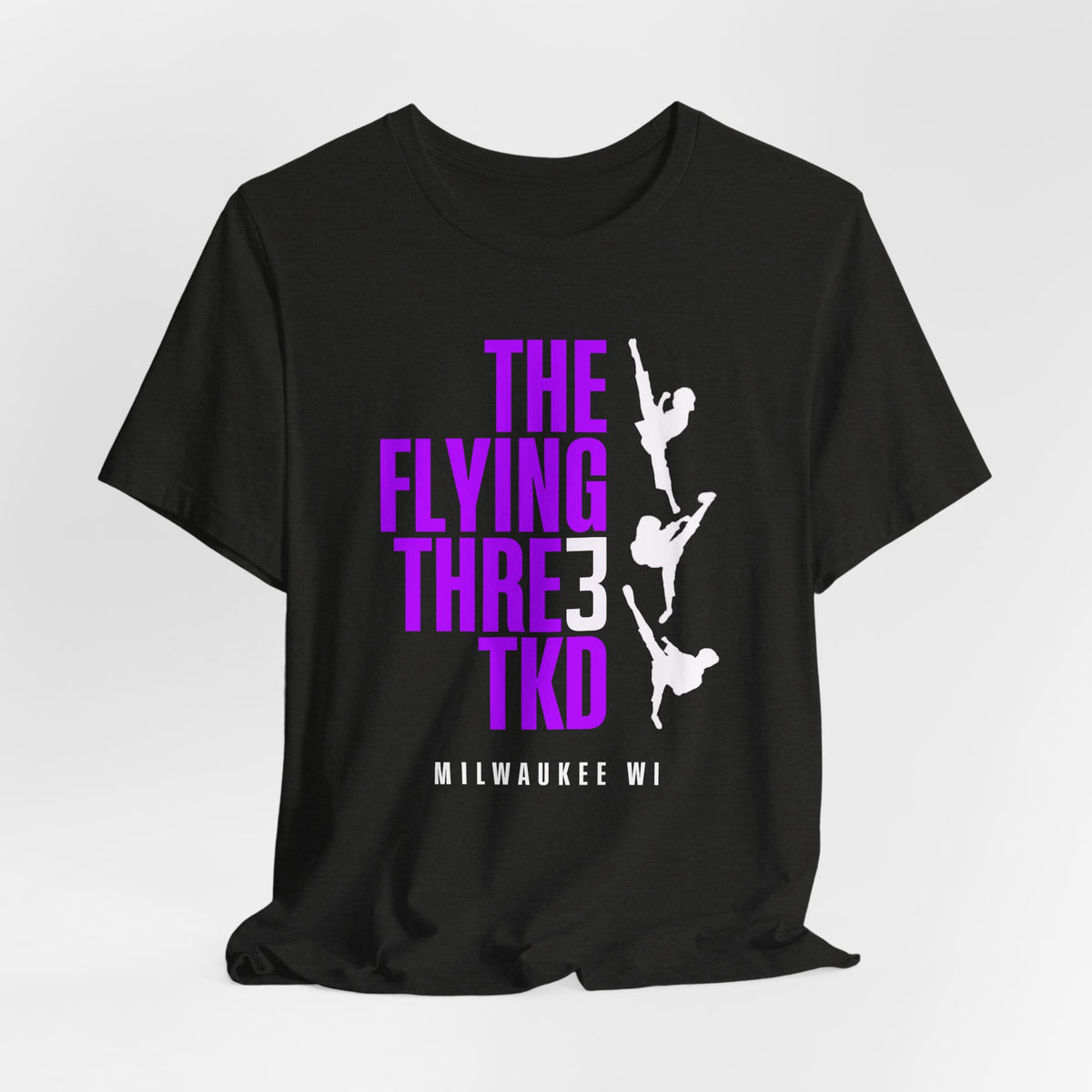 The Flying Three TKD T‑Shirt Purple Alternate