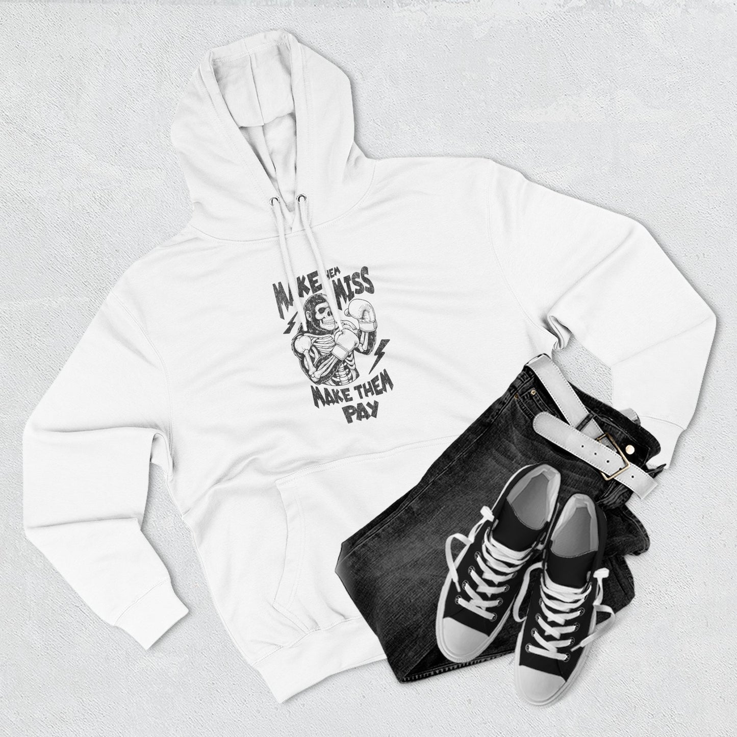 "Make 'Em Miss, Make 'Em Pay" Gorilla Pen Combat Graphic Hoodie